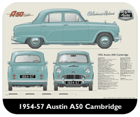 Austin A50 Cambridge 1954-57 Place Mat, Small